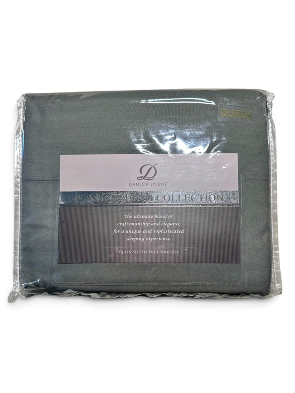 Danjor Linens Platinum 1800 Collection queen 6-piece sheet set gray NIP